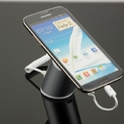 COMER anti-theft cable locking devices security smartphone gripper stands with alarm