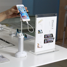 COMER alarm sensor cord anti-theft security gripper locking handphone stand with alarm