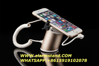 COMER anti-theft cable locking devices security smartphone gripper stands with alarm