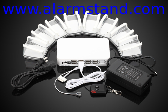 COMER 8 Port Security Alarm security display holder for Tablet in retailer shop, supermarket