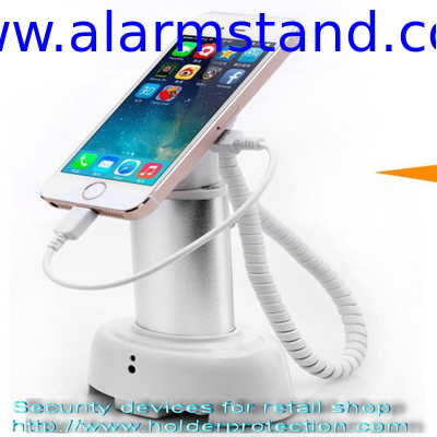 COMER Alarm Charger Function Security floor Display Holder stand with alarm and charging cables