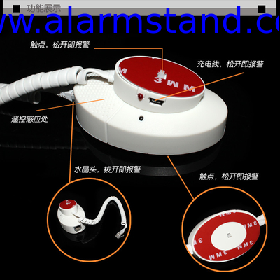 COMER handset display stands for alarm in phone shop with charging function
