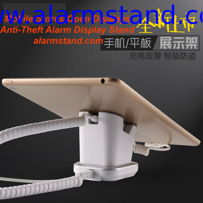 COMER cell phone stores display charging and alarm sensor stand for mobile digital merchandise stores