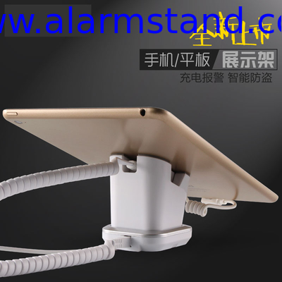 COMER mobile phone retail shops security display charging and alarm sensor stand with charging cord