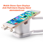 COMER mobile phone retail shops security display charging and alarm sensor stand with charging cord