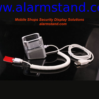 COMER new acrylic display security charger display anti theft  devices solutions for  cellphone