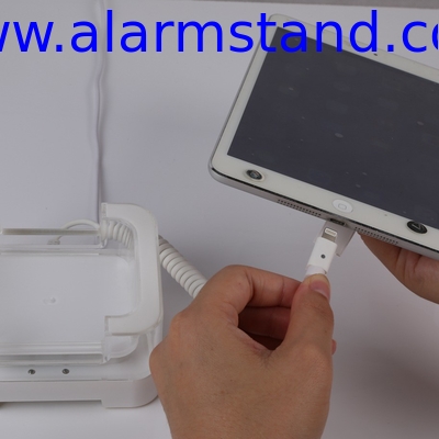 COMER anti-theft acrylic display tablet alarm stands for ipad for smart phone holder with charging cord