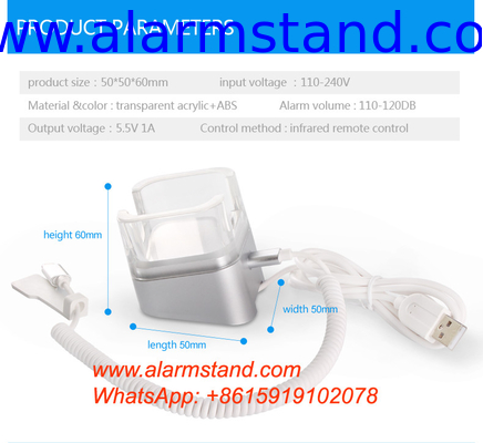 COMER Security Display Alarm with gripper stand for cell phone for cellular phone retailer stores