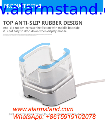 COMER anti-theft acrylic alarm locking devices security counter display stands for mobile shops