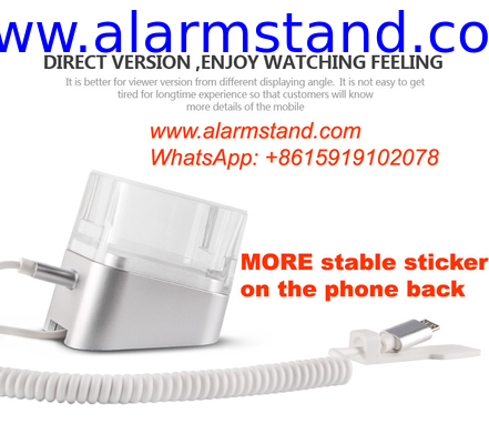 COMER anti-theft alarm security stand mounting for mobile phone display with alarm sensor and charging cord