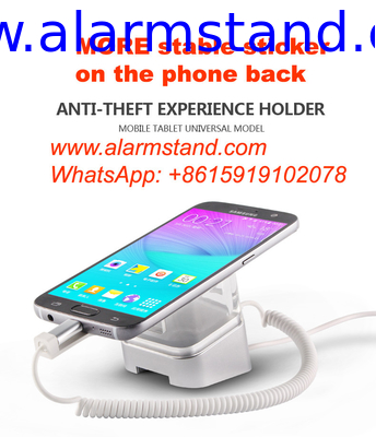 COMER anti-theft cable locking for mobile phone security alarm stands for cellphone accessories retail stores