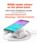 COMER for cellular phone retailer stores anti-theft security alarm locking for acrylic display mobile phone holders