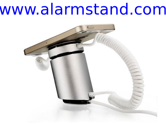 COMER alloy display stands for gsm cellphone shops with alarm sensor cable and type c cord