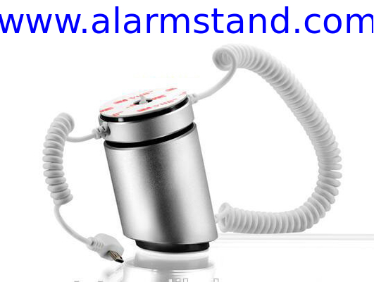 COMER alloy display stands for gsm cellphone shops with alarm sensor cable and type c cord