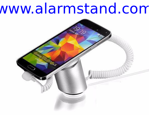 COMER alloy display stands for gsm cellphone shops with alarm sensor cable and type c cord