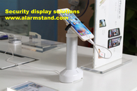 COMER anti-theft locking devices mobile phone alarm display stand with high security gripper locking