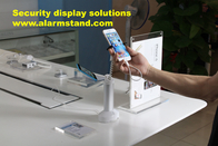 COMER anti-theft grip locking alarm security desk display stand for cellphone charging stands