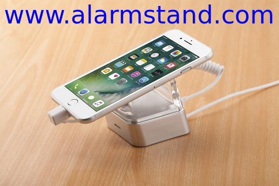 COMER acrylic display alarm stand with telephone cable lock for mobile phone retail stores