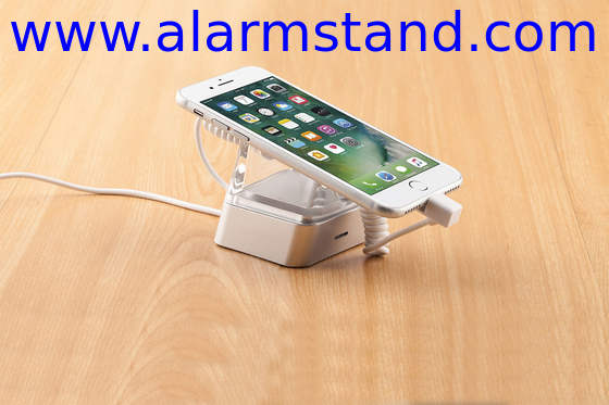 COMER Acrylic base retail shop decoration anti-theft mobile phone display stands with charging and alarm