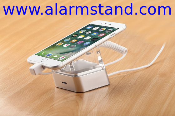 COMER acrylic display alarm stand with telephone cable lock for mobile phone retail stores