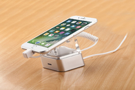 COMER New design cell phone desktop display acrylic stand with alarm sensor cables and charging cord