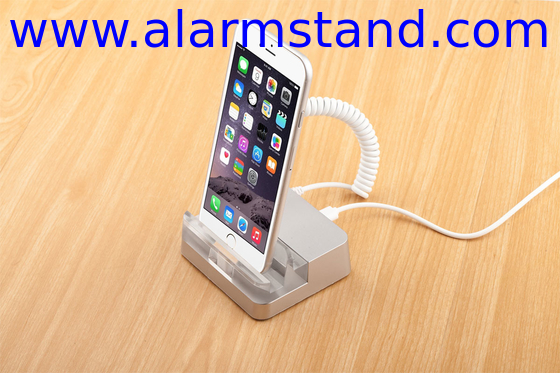 COMER acrylic base anti-theft  bracket Cell phone price stand with Mobile phone alarm device