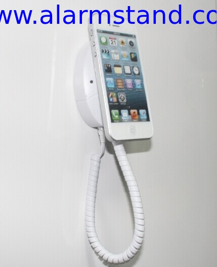 COMER table display wall mounting display holder for alarm in phone shop with alarm sensor cord and charging