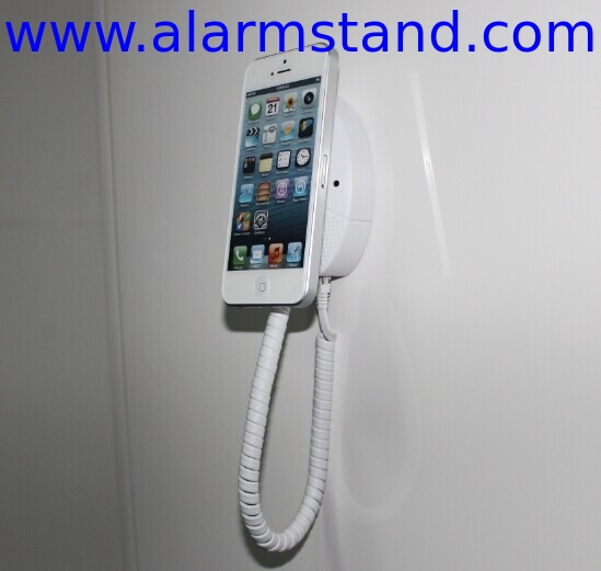COMER security display stands secured charger holder for alarm in phone shop wall mounting display