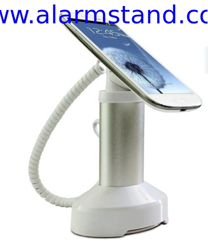 COMER anti-theft alarm devices mobile phone security exhibition stand with charging cable