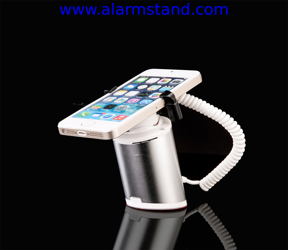 COMER security alarm displaying locking cable lock system for hand-phone retailer stores