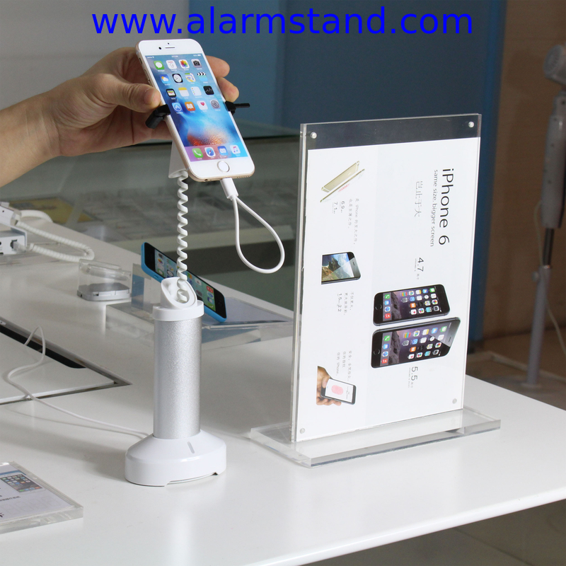 COMER anti-theft locking sensor cable security mobile phone retail stores alarm stands holders