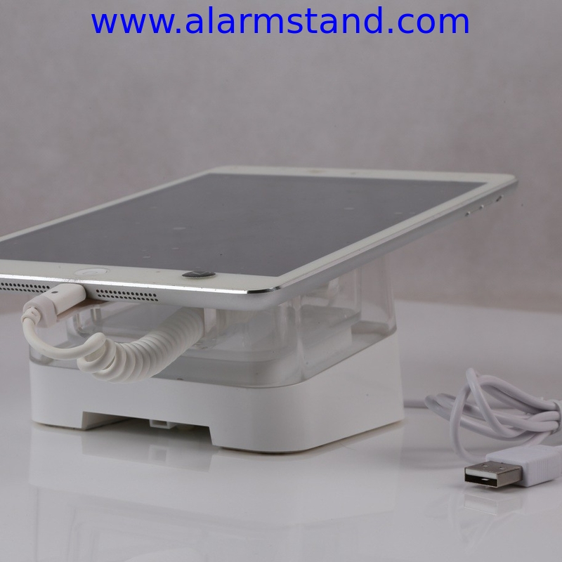 COMER anti-theft acrylic display tablet alarm stands for ipad for smart phone holder with charging cord