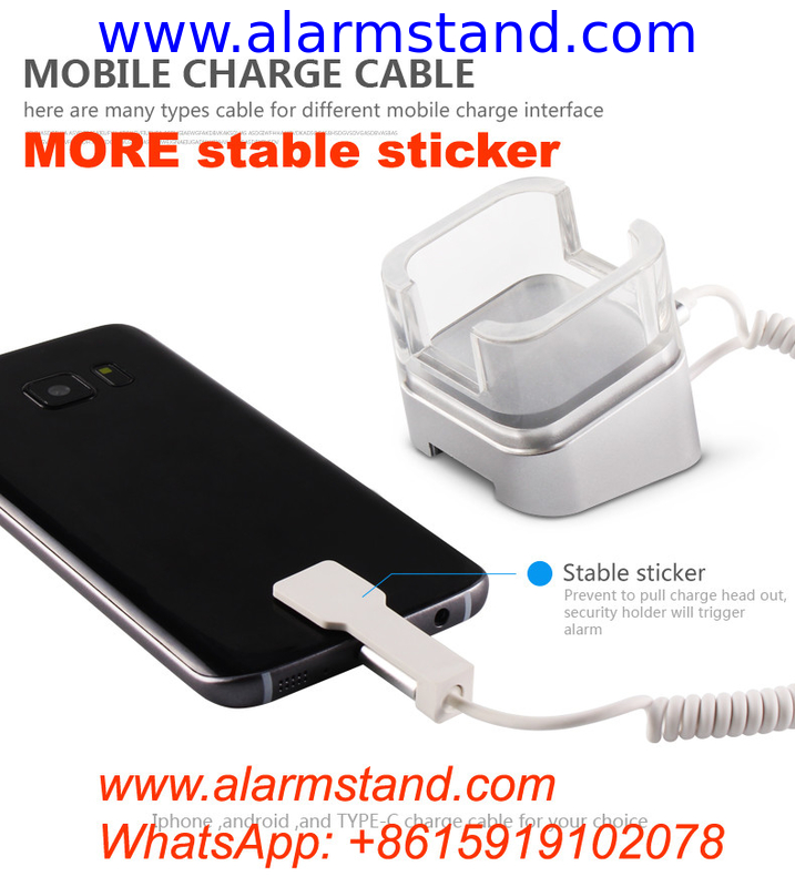 COMER anti-lost alarm locking bracket for mobile phone exhibition stores holders alarm desk display mount