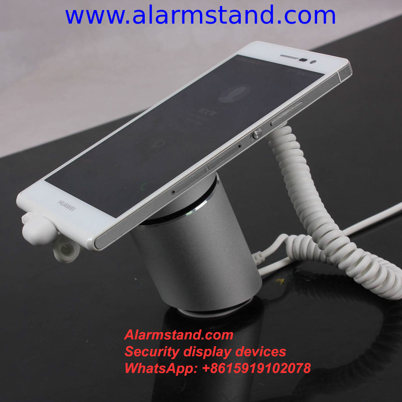COMER security protection for single one port alarm for iphone with charging stand exhibition