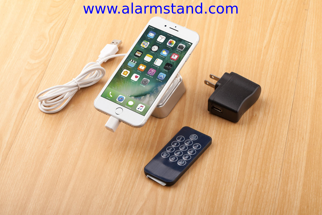 COMER anti-lost cable locking alarm sensor cord Gripper stand mounts for mobile phone display holder