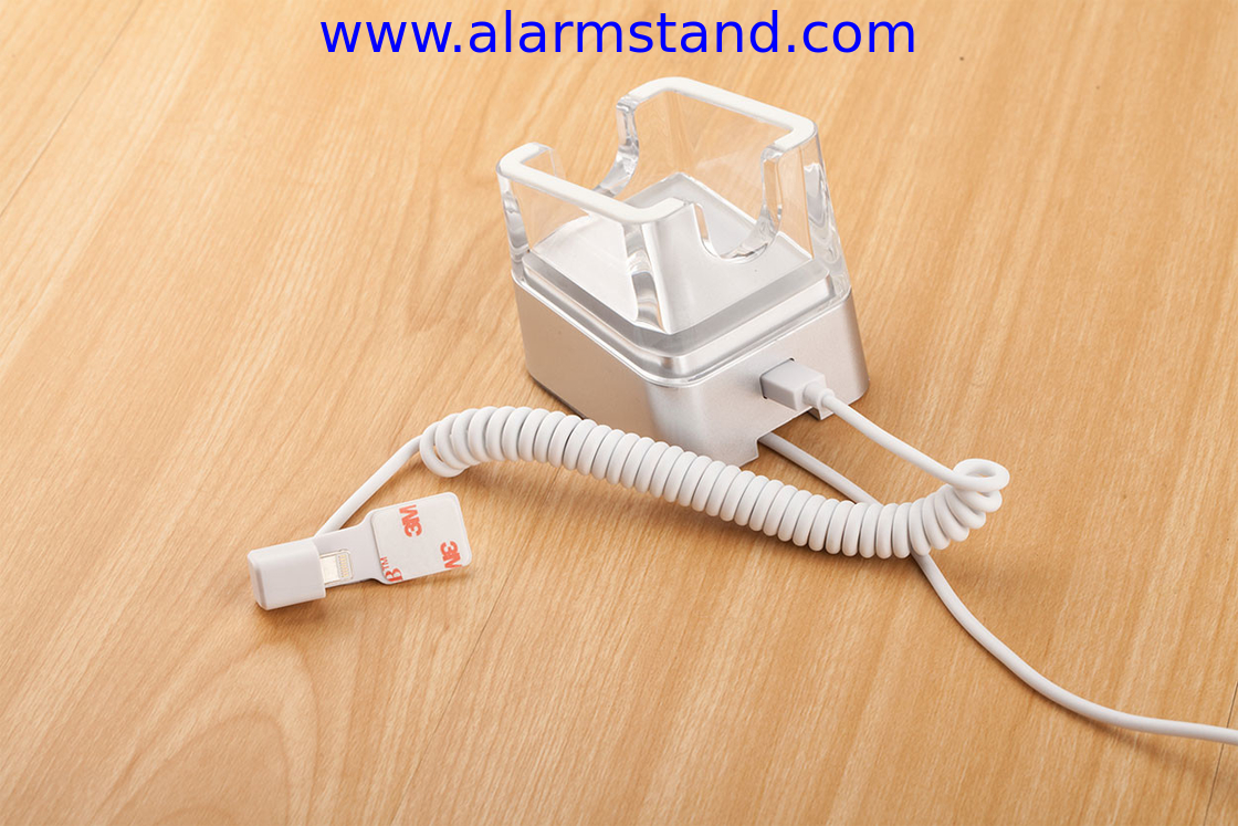 COMER anti-theft cable lock devices charger acrylic holder for mobile 8" tablet security display systems