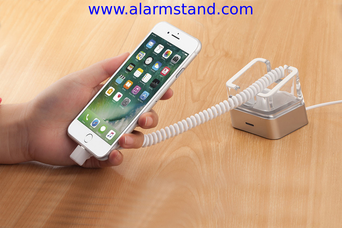 COMER anti-theft cable locking devices for phone shops  alarm display mobile phone supports