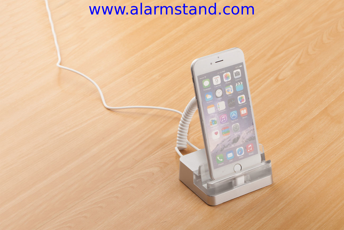 COMER anti theft alarm cable locking system for Burglar tablet mobile phone holder display for retailer shop