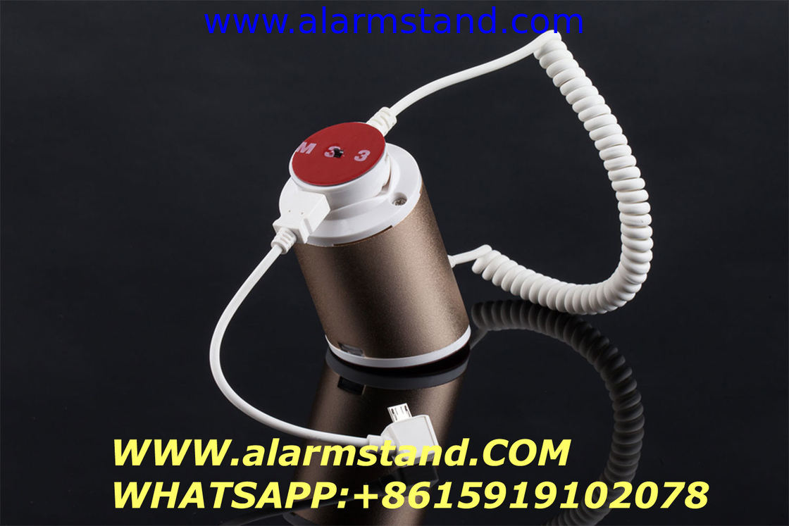 COMER alarm display skeleton for handsets stands with security and price tags in mobile phone accessories stores