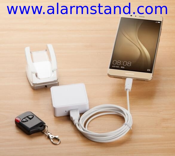 COMER 2 usb port anti-theft display alarm system for mobile phone acrylic holder charging  for retail stores