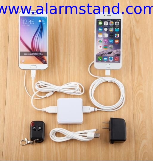 COMER anti-theft  alarm controller system for 2 Port Security Alarm hand phone display alarm lock stand