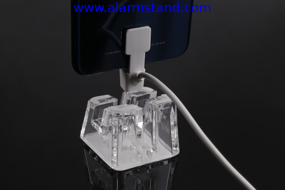 COMER anti-theft alarm devices exhibition show shelf for cell phone secure display stands