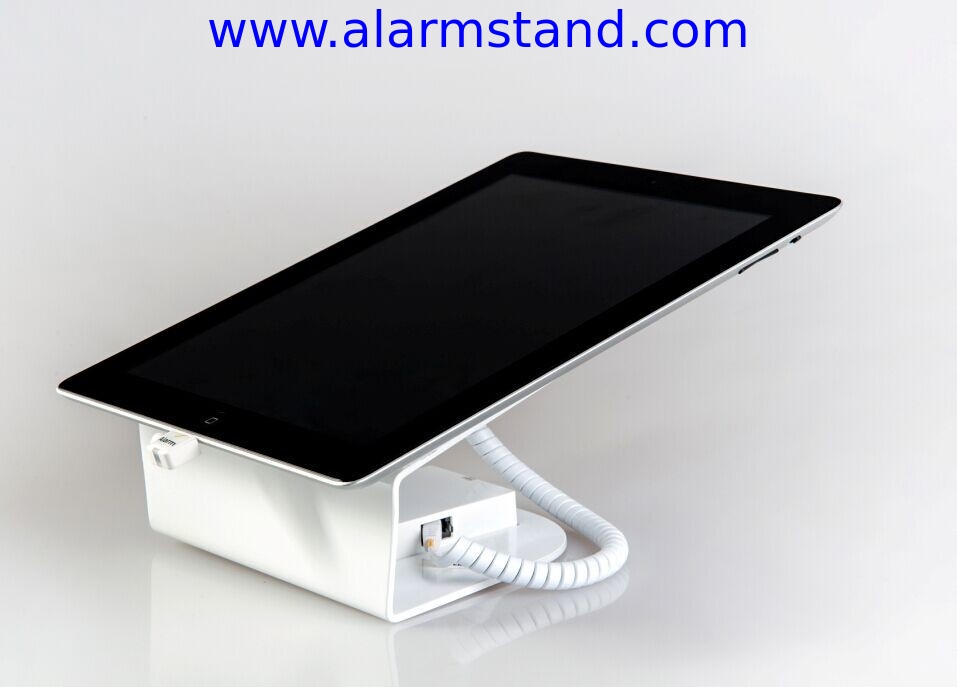 COMER anti-theft cable locking security tablet computer display racks with alarm and charging
