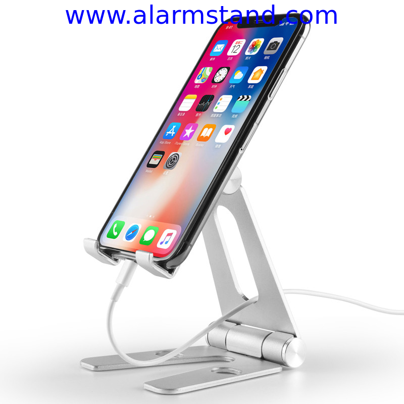 COMER Adjustable portable and folding table aluminium tabletop phone hold for i phone tablet support stand holder